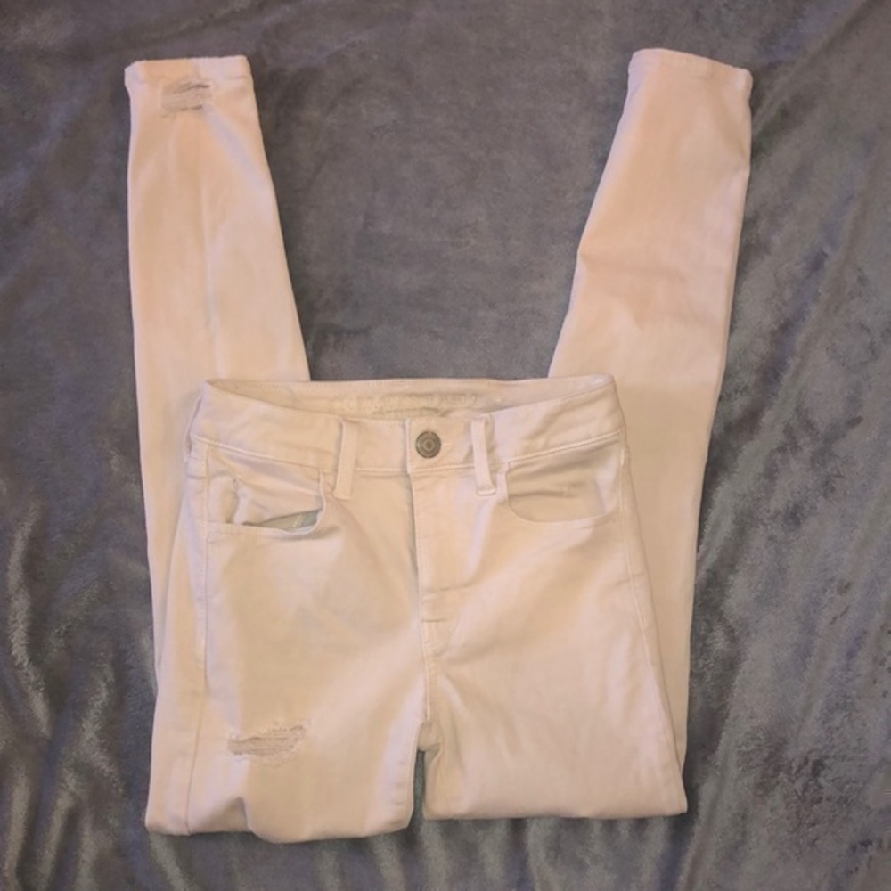 American Eagle Pale Pink Next Level Stretch Hi-Rise Jeggings / Size 4
